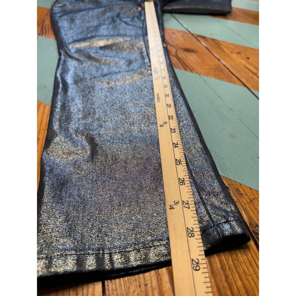INC International Concepts Metallic Silver Straight Leg Jeans 14W